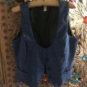 Ambiance Apparel Blue Plaid Vest